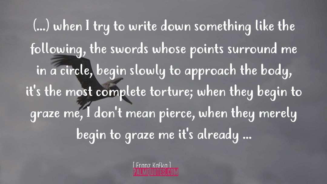 Putting Down quotes by Franz Kafka