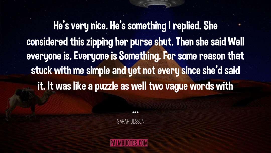 Puzzle quotes by Sarah Dessen