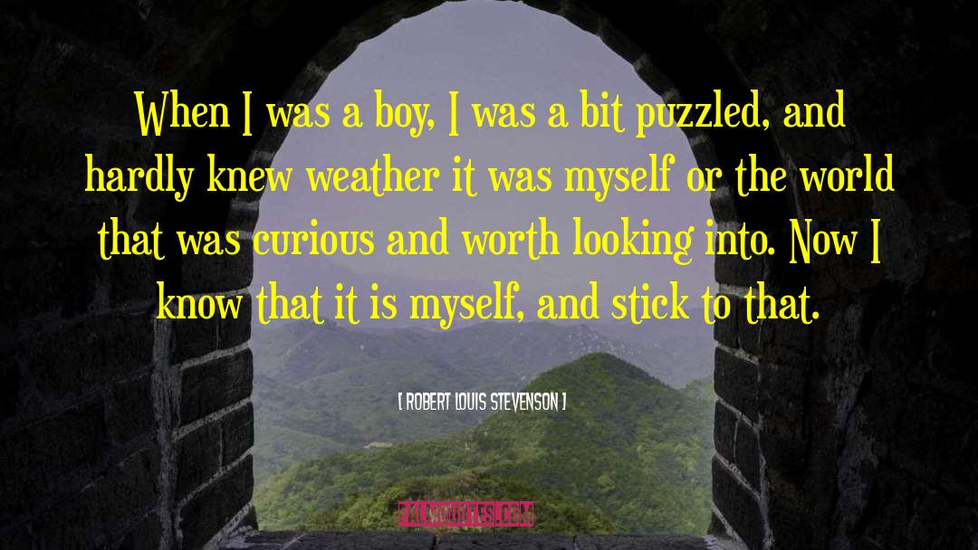 Puzzled quotes by Robert Louis Stevenson