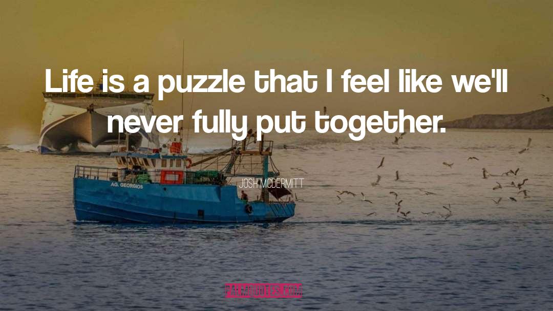 Puzzles quotes by Josh McDermitt