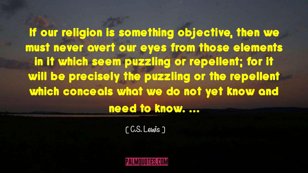 Puzzling quotes by C.S. Lewis