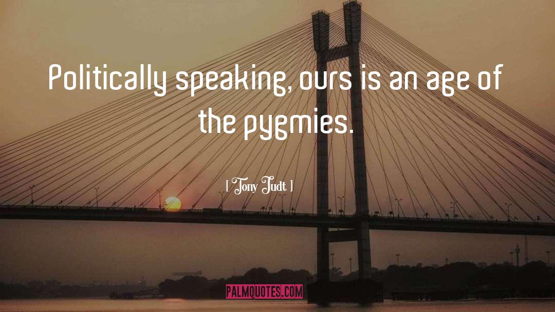 Pygmies quotes by Tony Judt