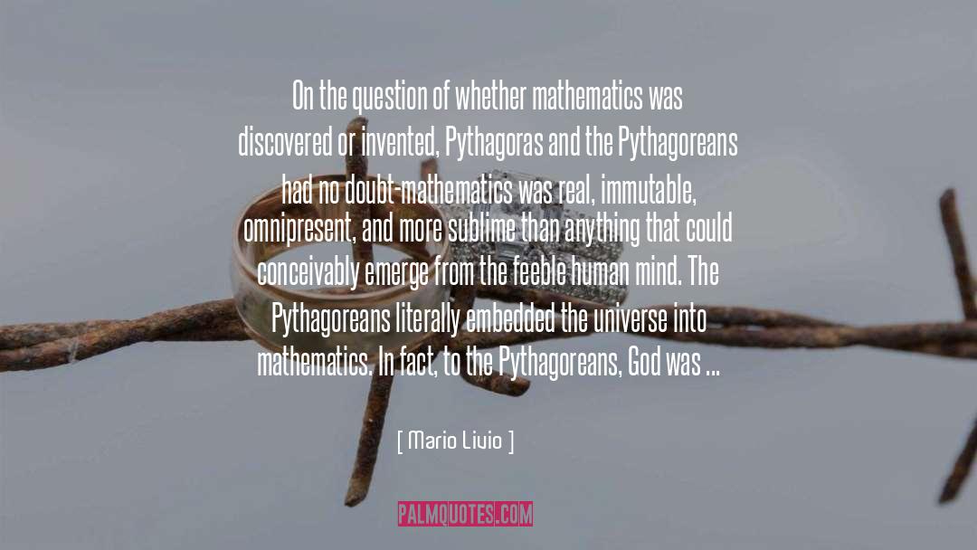 Pythagorean quotes by Mario Livio