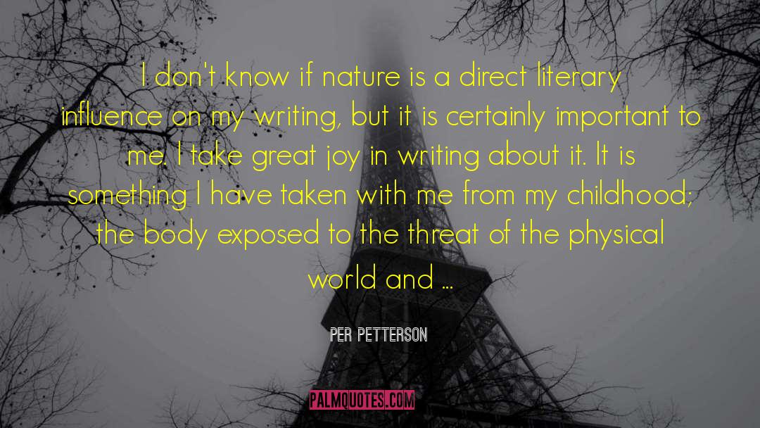 Qoutes On Writing quotes by Per Petterson