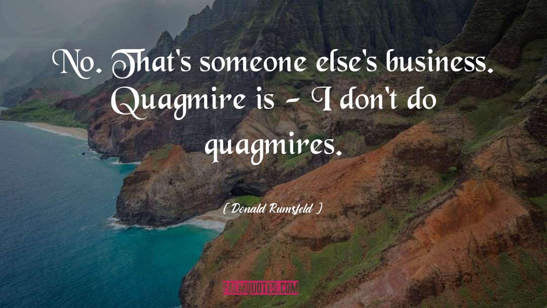 Quagmire quotes by Donald Rumsfeld