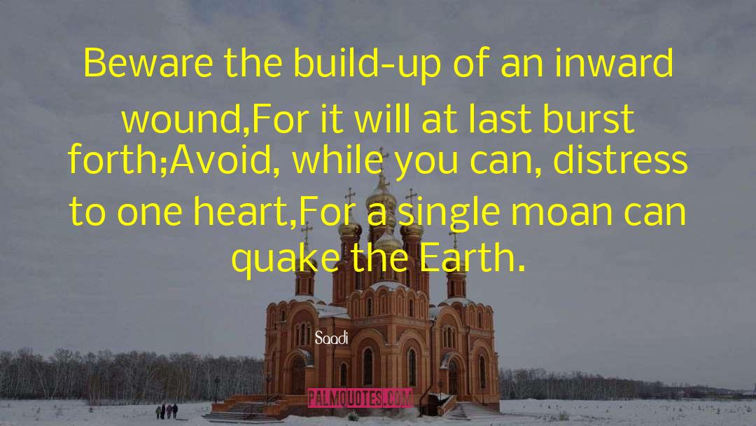 Quake quotes by Saadi