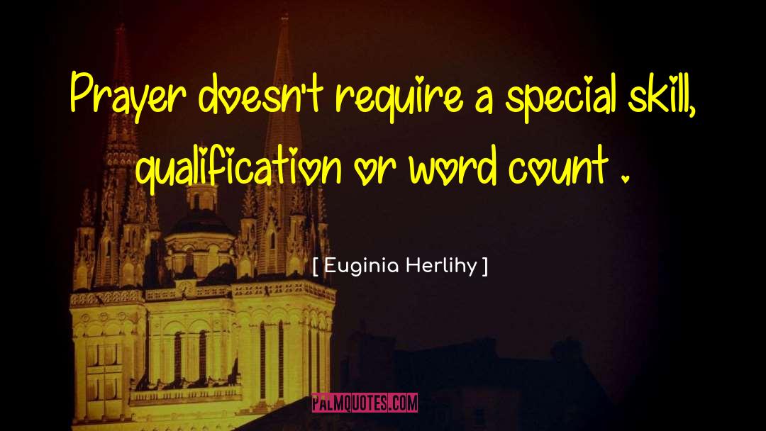 Qualification quotes by Euginia Herlihy