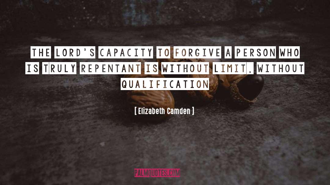 Qualification quotes by Elizabeth Camden
