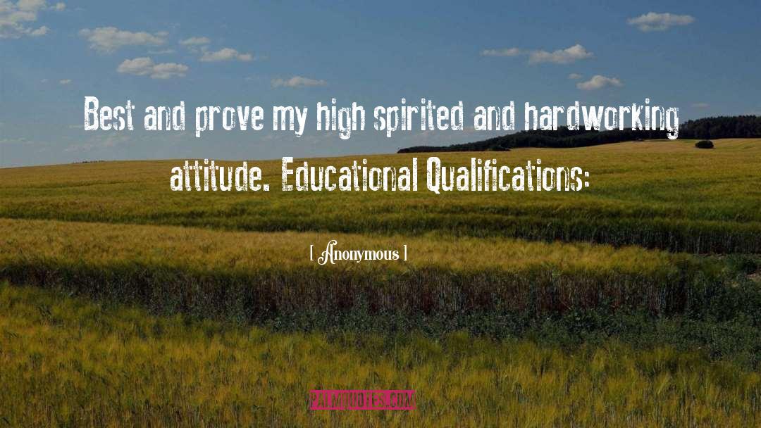 Qualifications quotes by Anonymous