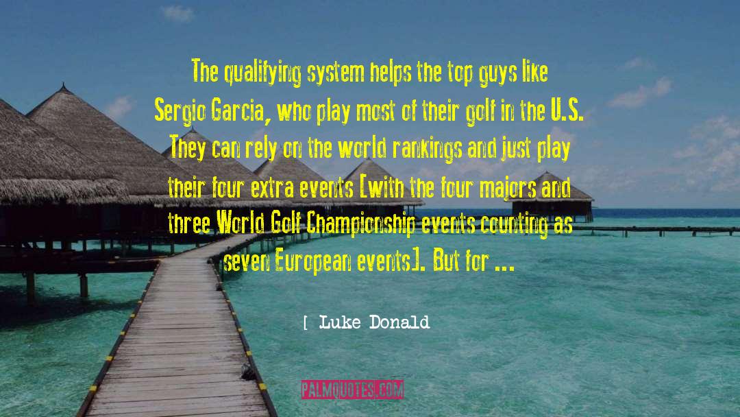 Qualifying quotes by Luke Donald