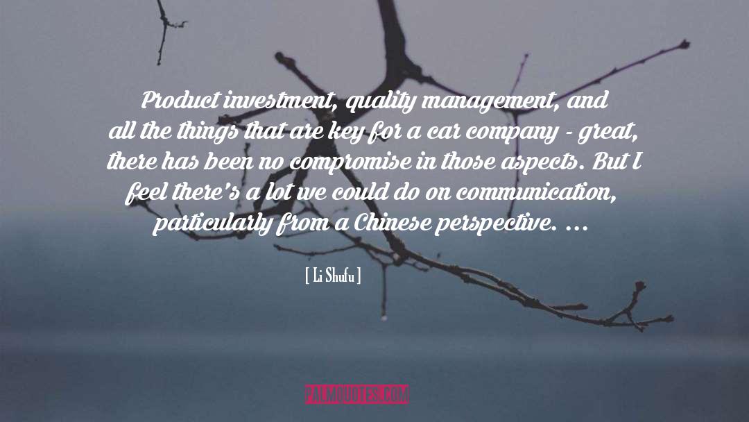 Quality Management quotes by Li Shufu