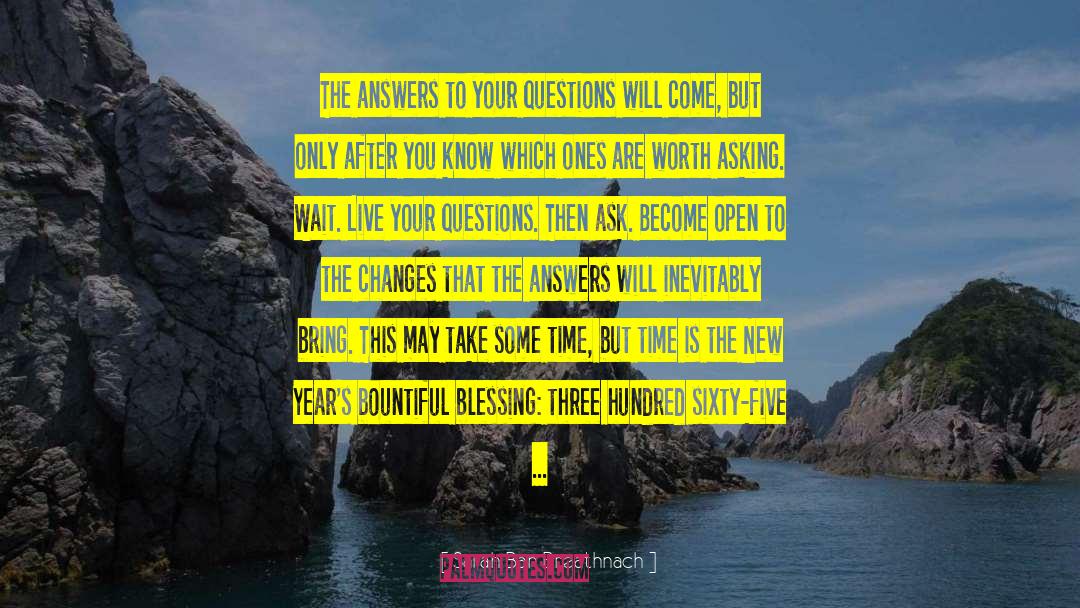 Quality Of Questions quotes by Sarah Ban Breathnach
