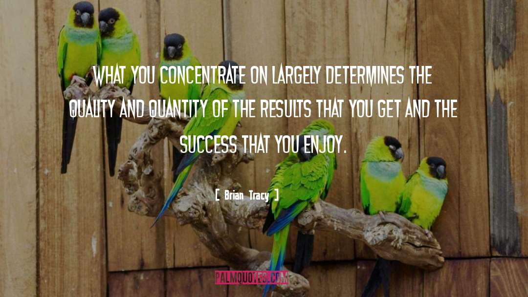 Quality Results quotes by Brian Tracy