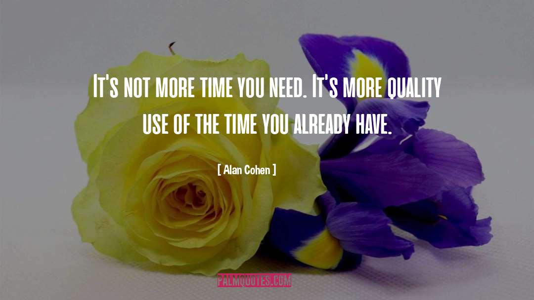 Quality Time quotes by Alan Cohen