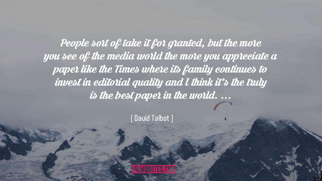 Quality Vs Quantity quotes by David Talbot