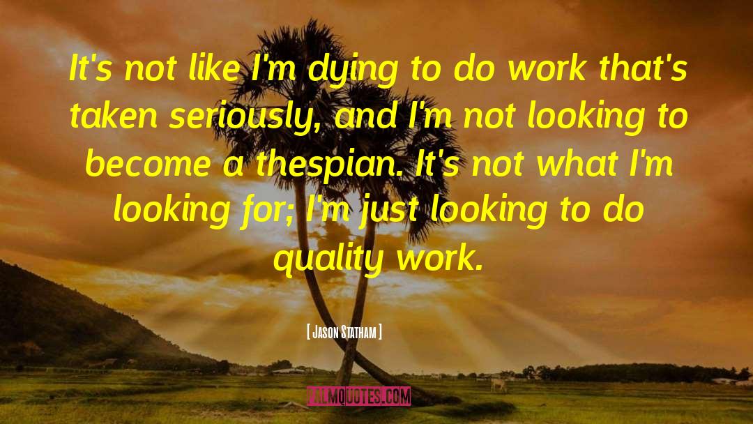 Quality Work quotes by Jason Statham