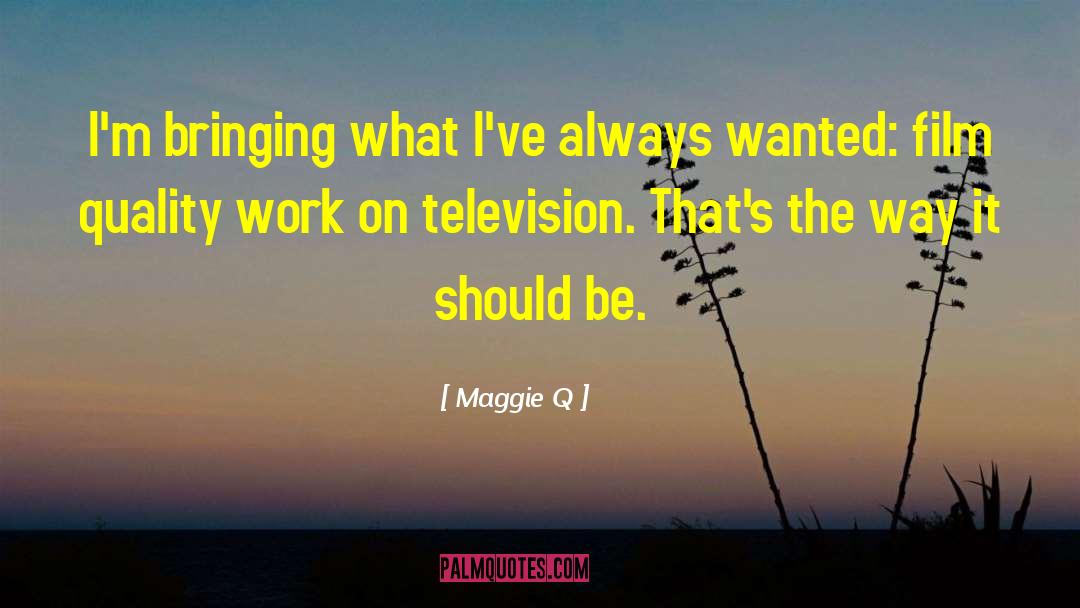 Quality Work quotes by Maggie Q
