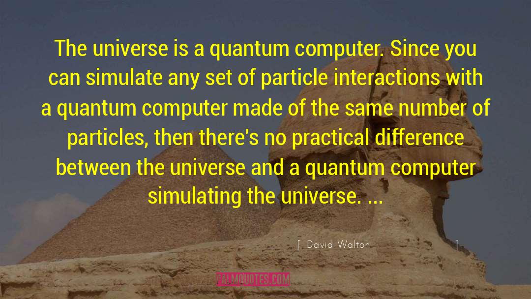 Quantum Computer quotes by David Walton