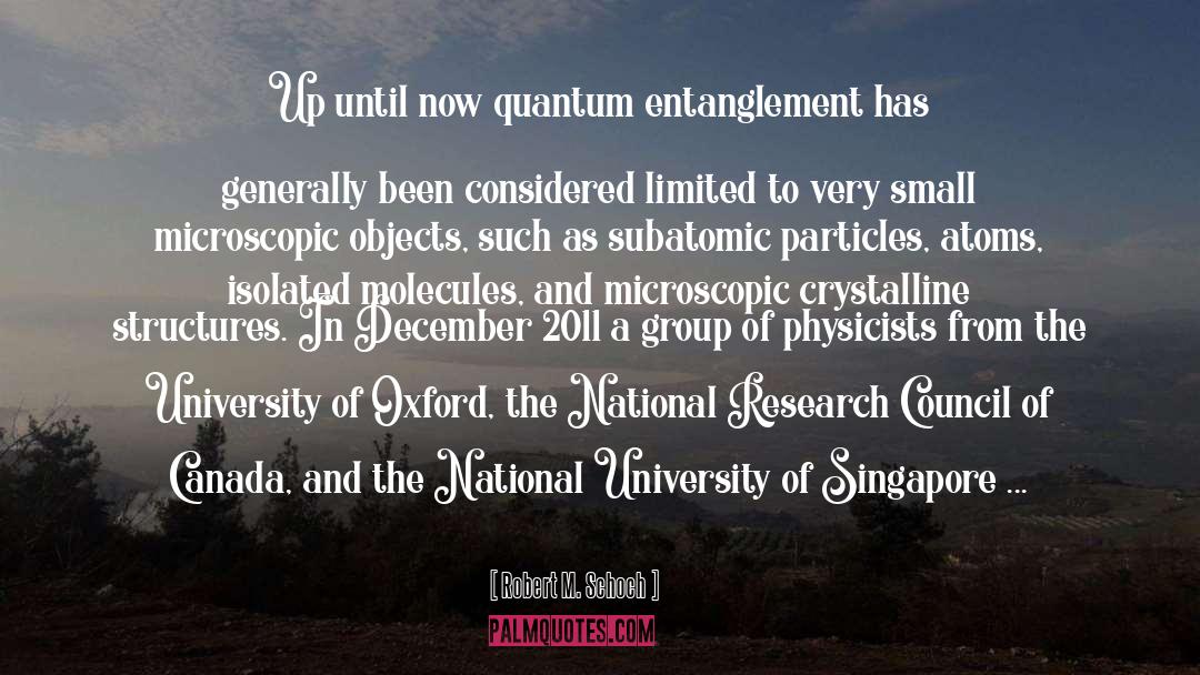 Quantum Entanglement quotes by Robert M. Schoch