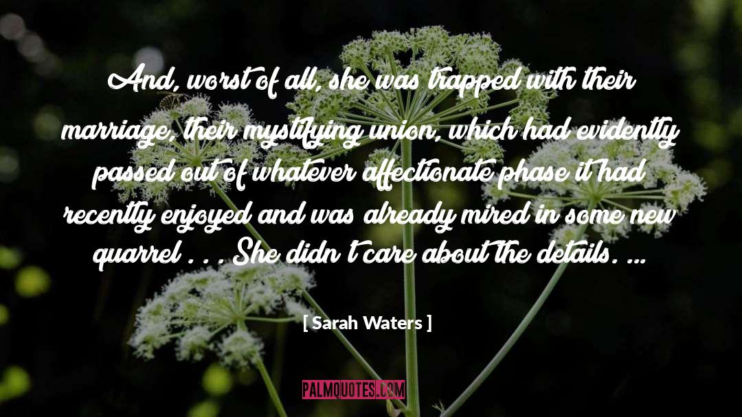 Quarrel quotes by Sarah Waters