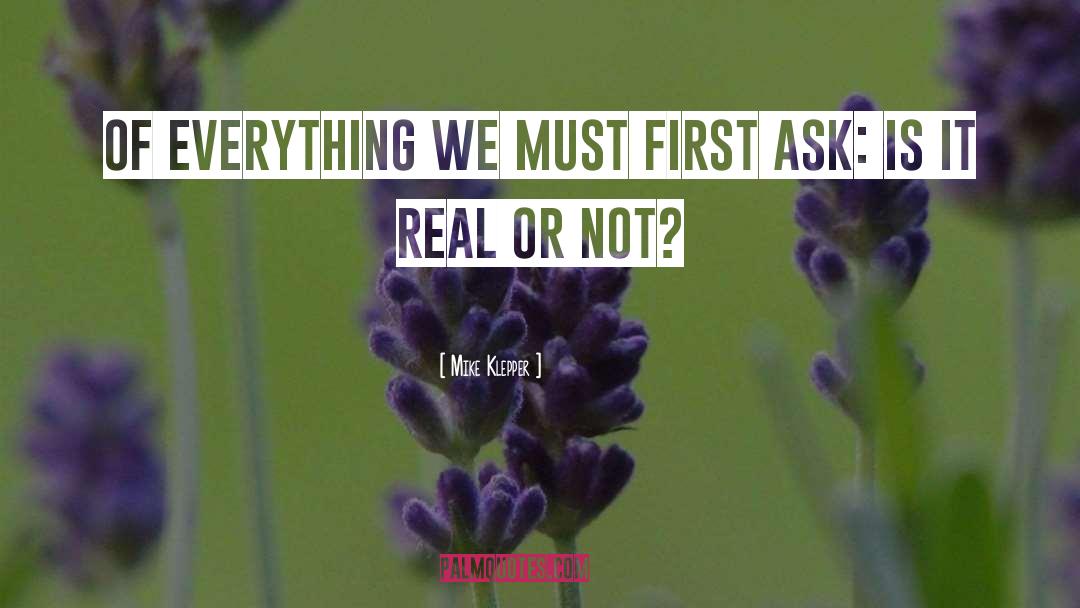 Question Everything quotes by Mike Klepper