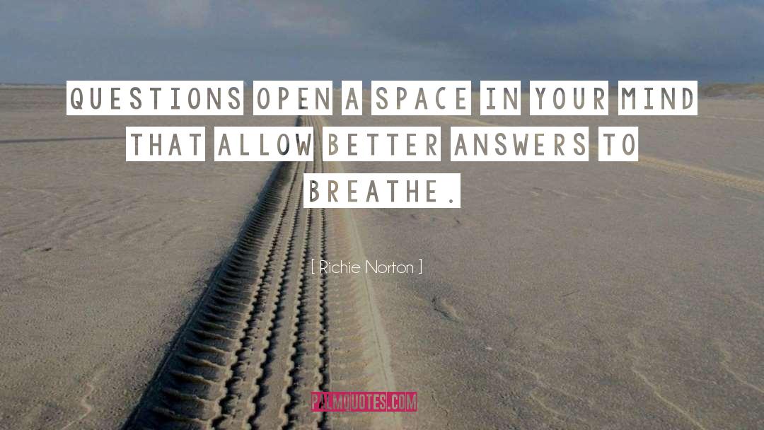 Questions And Answers quotes by Richie Norton