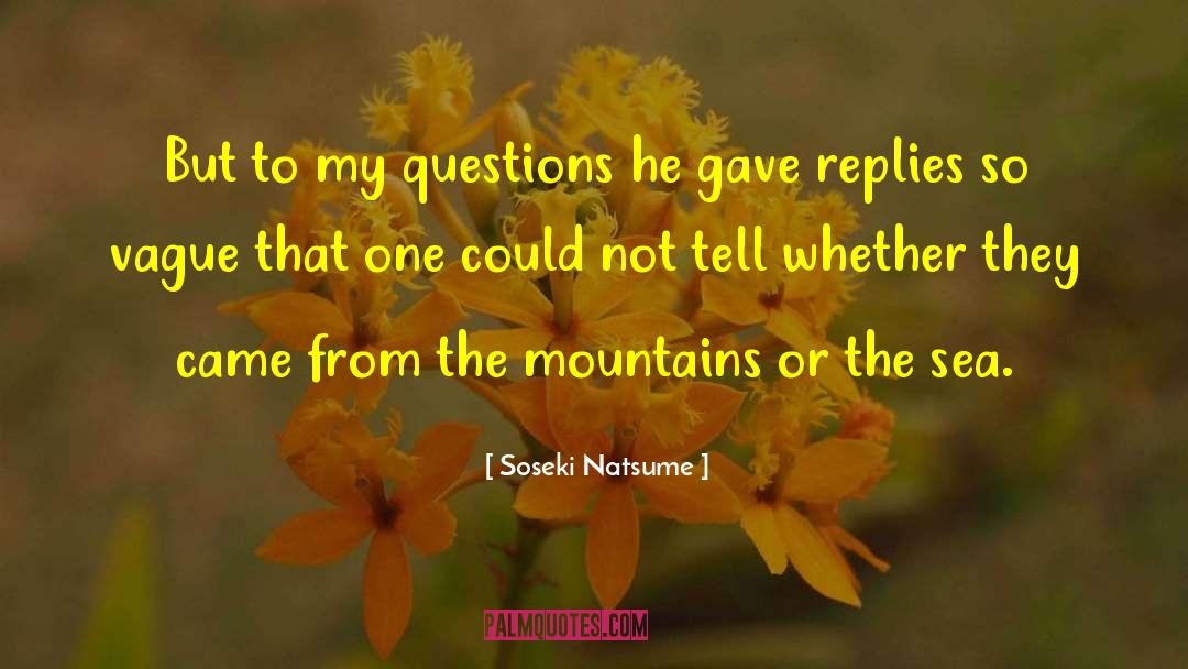 Questions And Answers quotes by Soseki Natsume