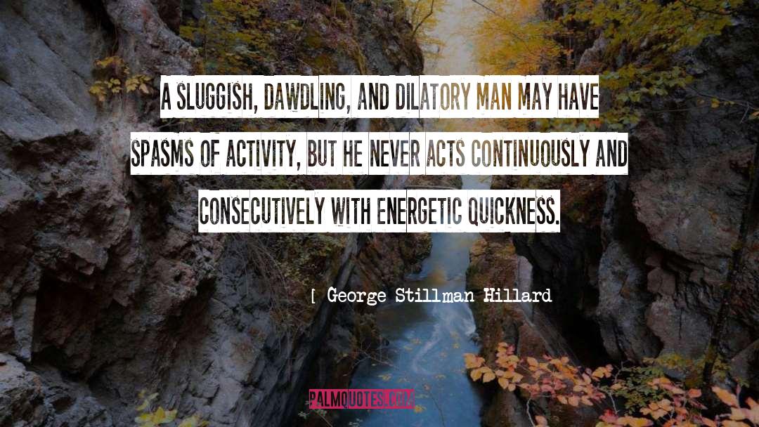 Quickness quotes by George Stillman Hillard