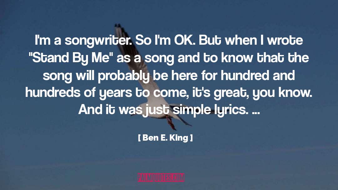 Quiereme Lyrics quotes by Ben E. King