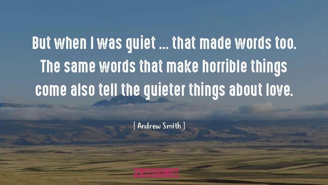 Quieter quotes by Andrew Smith