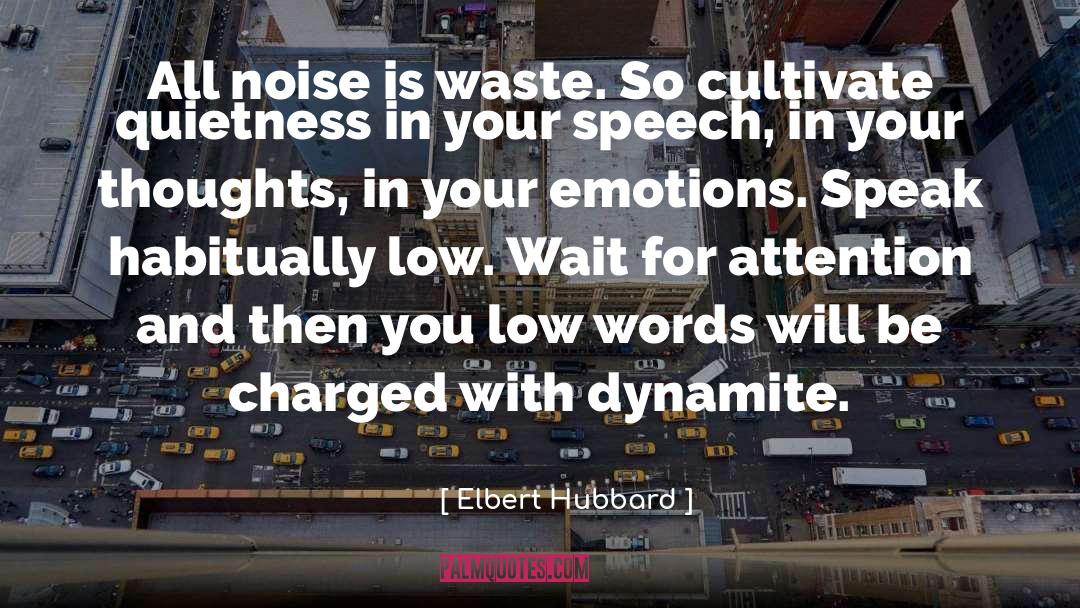 Quietness quotes by Elbert Hubbard