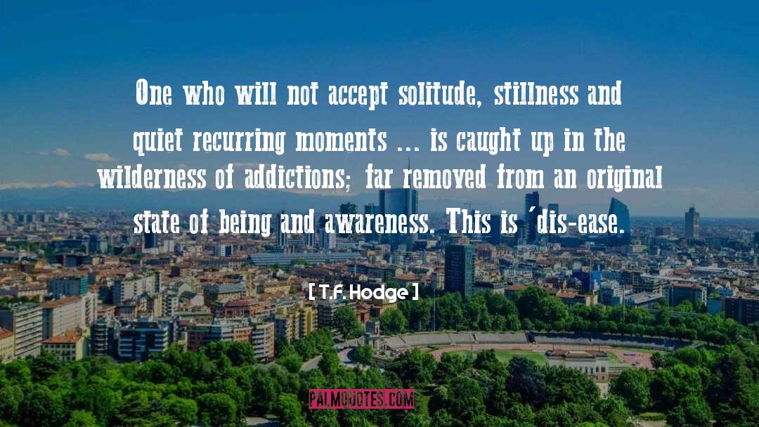 Quietness quotes by T.F. Hodge