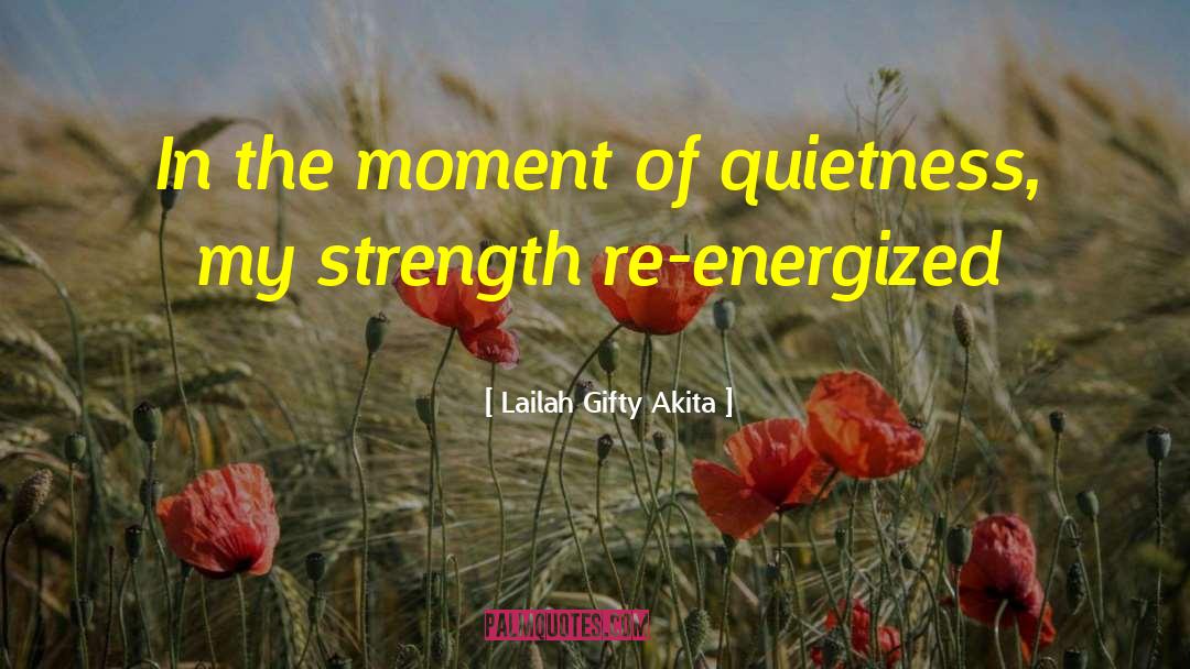 Quietness quotes by Lailah Gifty Akita