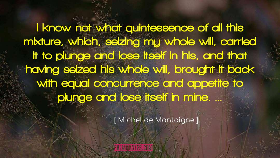 Quintessence quotes by Michel De Montaigne