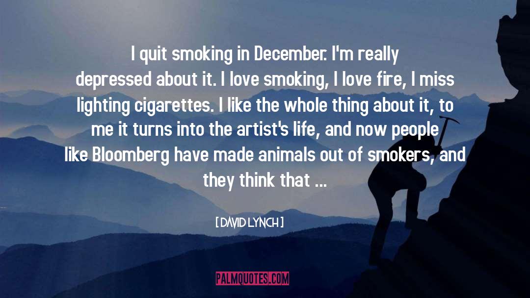 Quit Smoking quotes by David Lynch