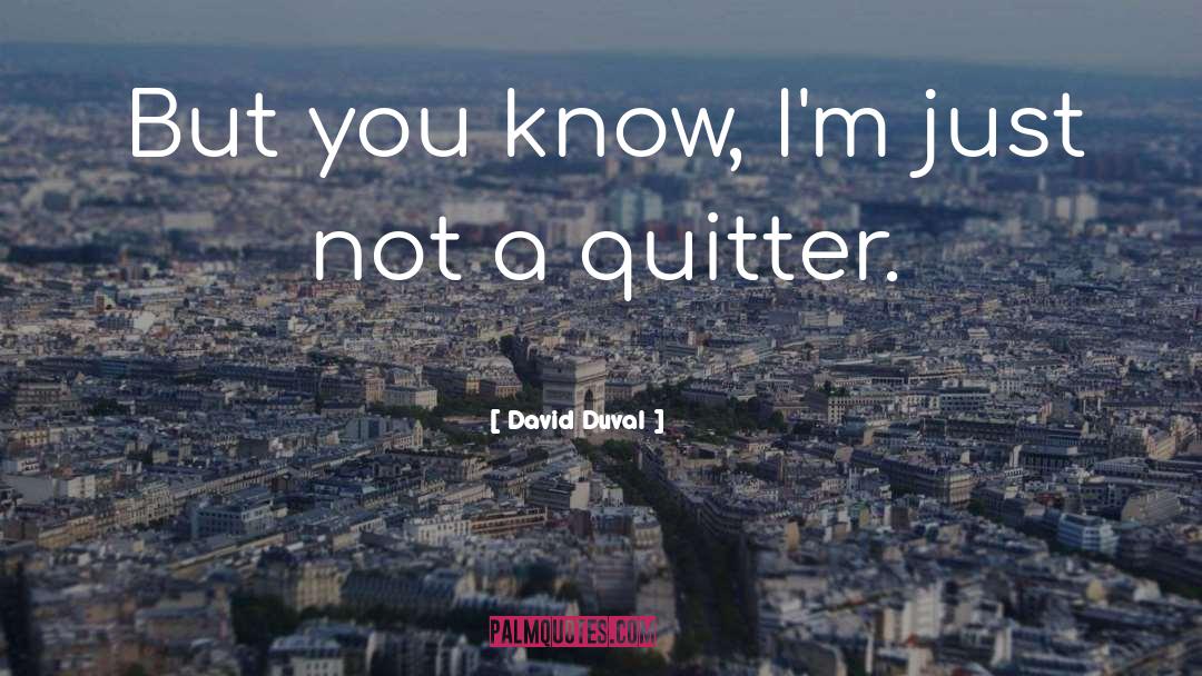 Quitter quotes by David Duval