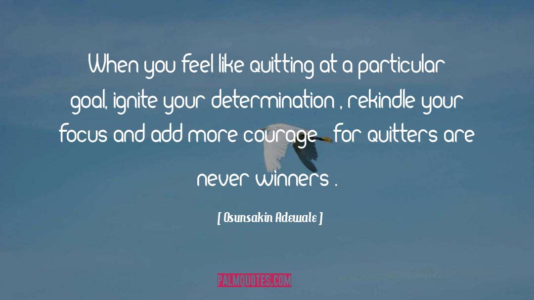 Quitters quotes by Osunsakin Adewale