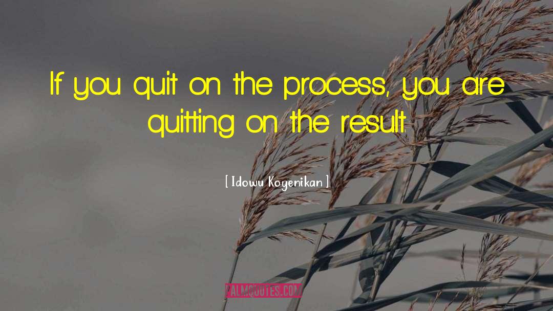 Quitting Is Not An Option quotes by Idowu Koyenikan