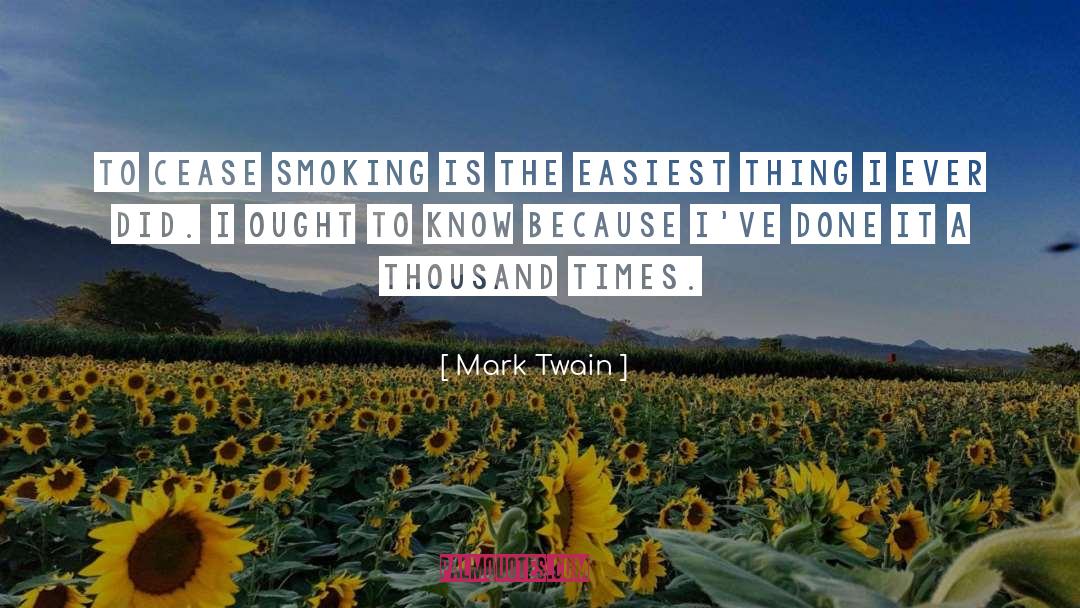 Quitting Smoking quotes by Mark Twain