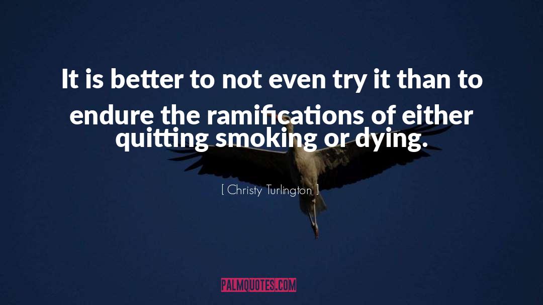 Quitting Smoking quotes by Christy Turlington