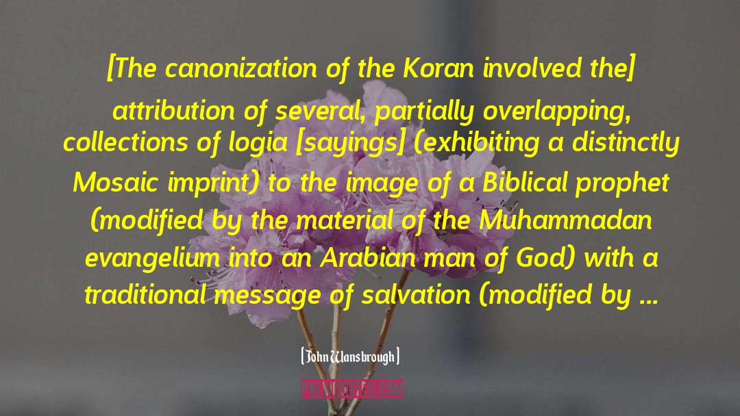 Quran Koran Islam Purpose quotes by John Wansbrough