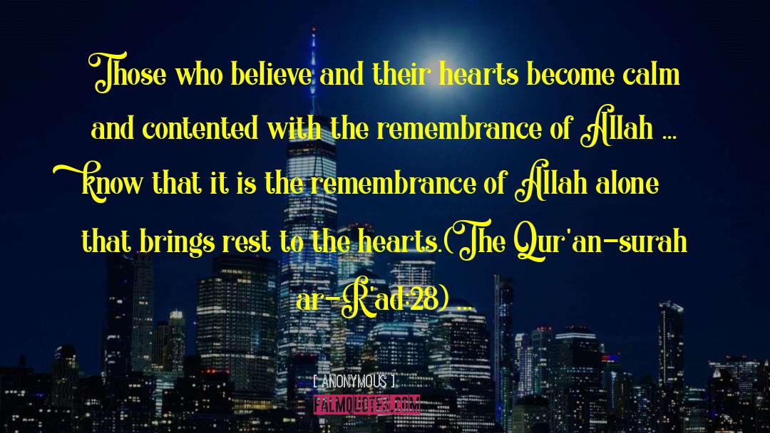 Quran quotes by Anonymous