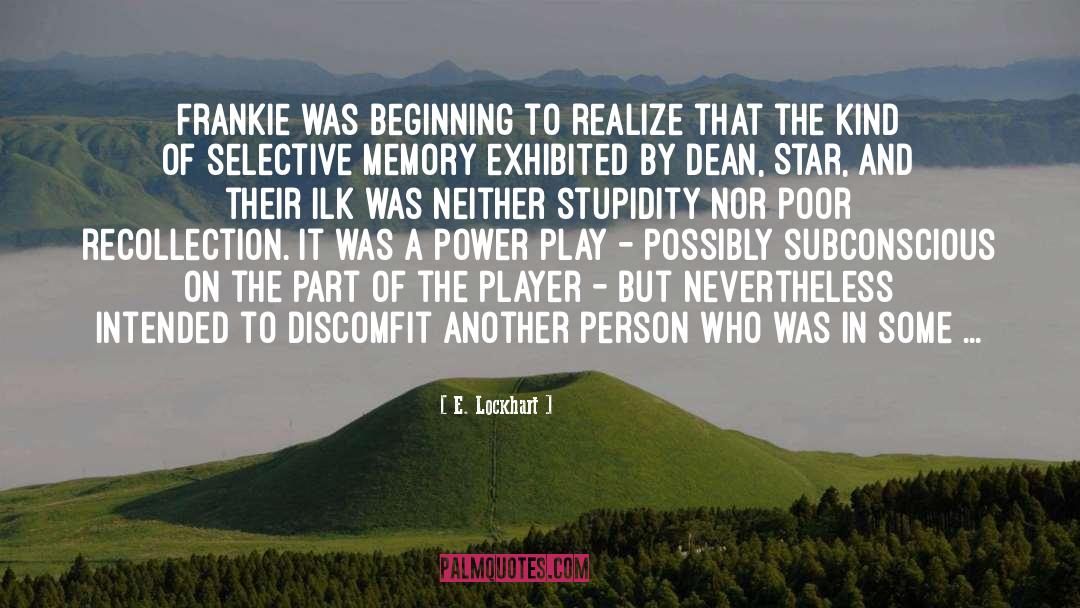 R T E Player quotes by E. Lockhart