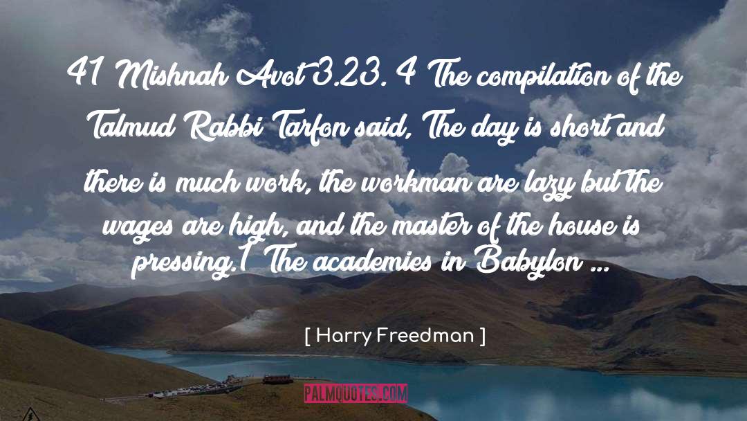 Rabbi quotes by Harry Freedman