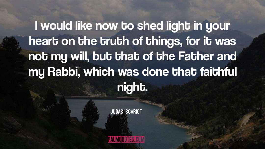 Rabbi quotes by Judas Iscariot