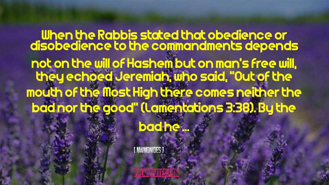 Rabbis quotes by Maimonides