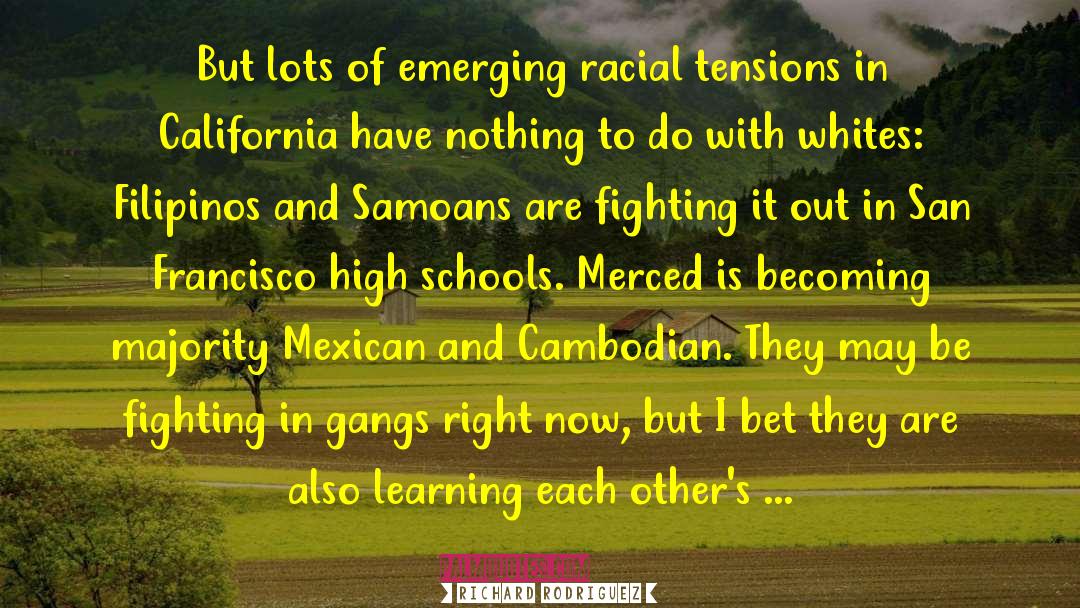 Racial Tension quotes by Richard Rodriguez