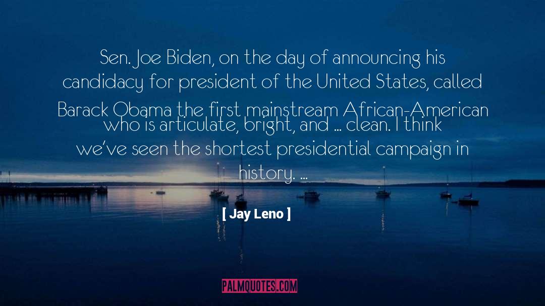 Racist Joe Biden quotes by Jay Leno