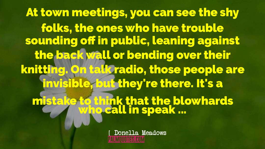 Radio Call In Shows quotes by Donella Meadows