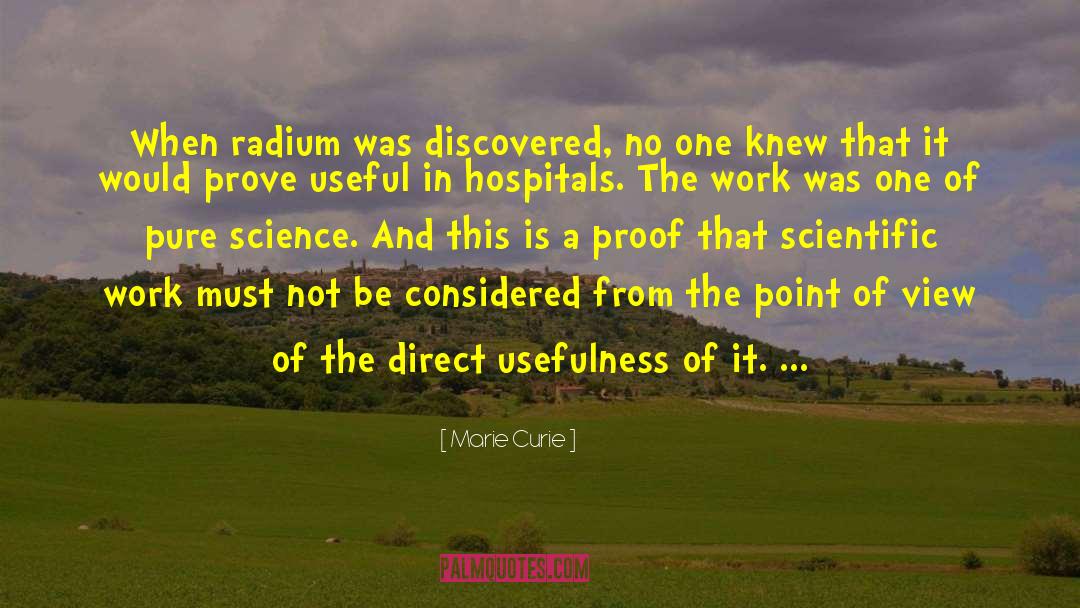 Radium quotes by Marie Curie